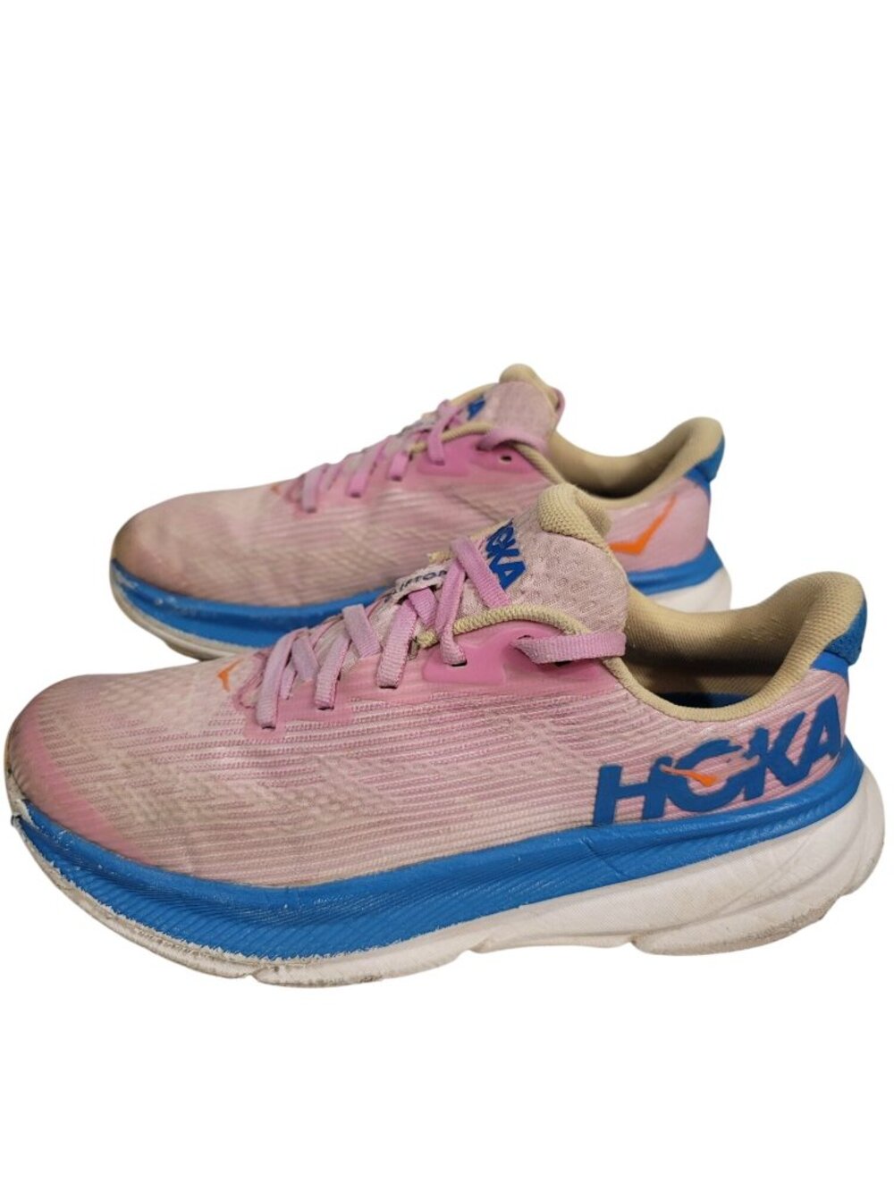 Hoka One One Clifton 9 Youth Running Shoes Pink/Blue Size 5Y EU38 Breathable Mes - Picture 9 of 12